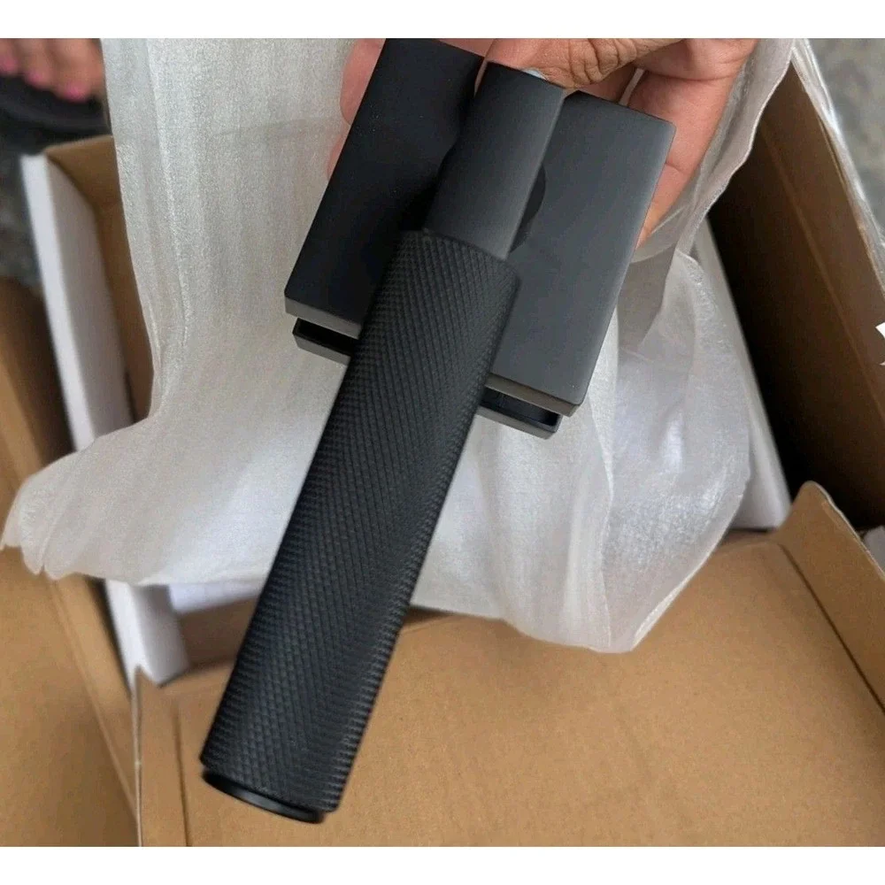 Filta Matte Black Privacy Door Level Knurled Handle Bathroom Bedroom NIB